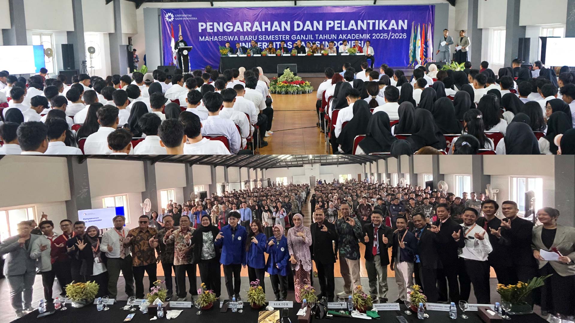 USI Melantik 1.300 Mahasiswa Baru Semester Ganjil 2025/2026