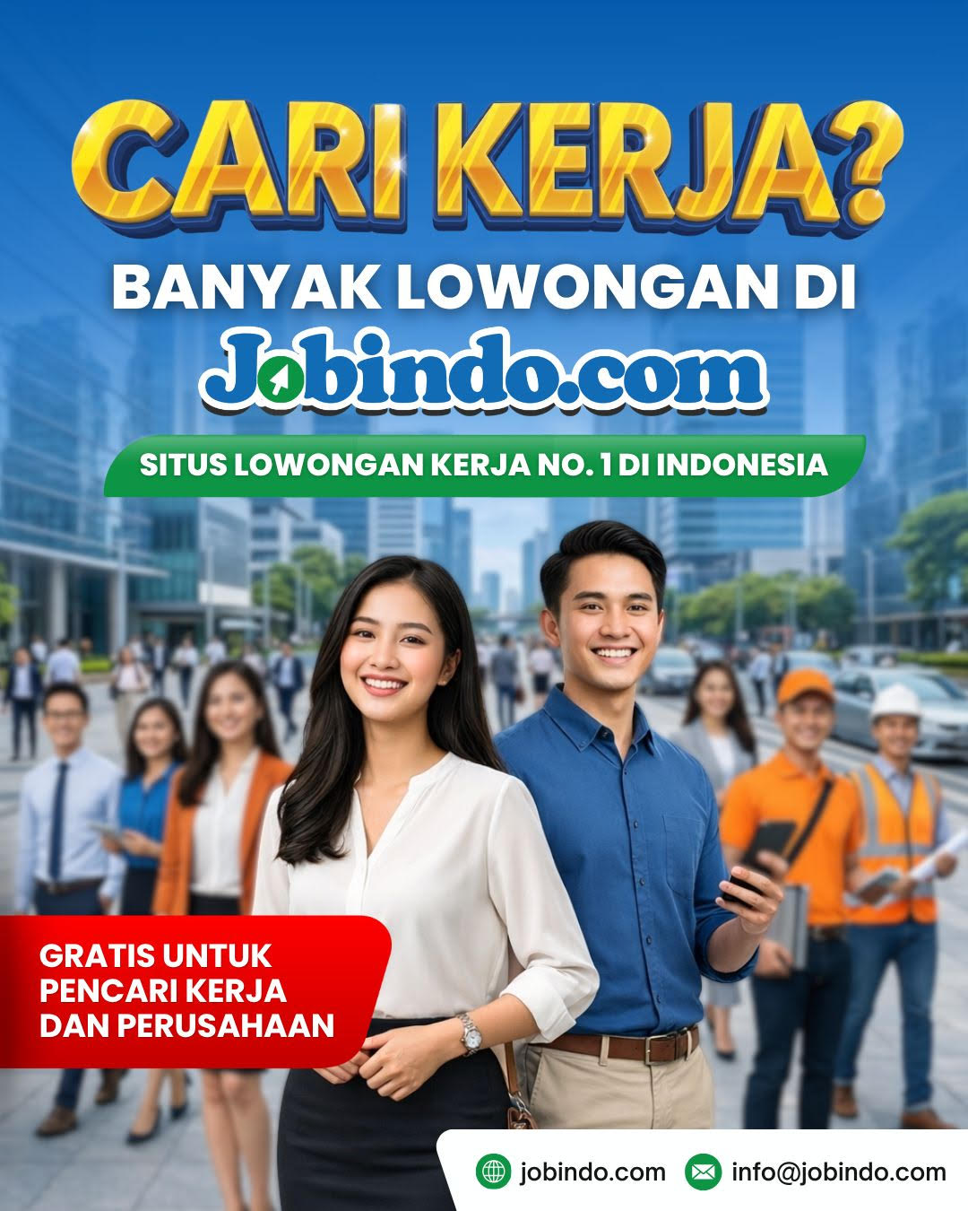 20 Website Pasang Lowongan Kerja Secara Gratis Terbaru