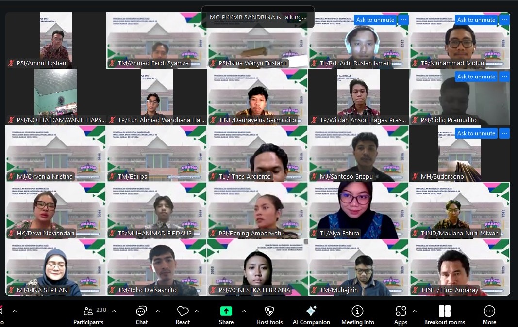 Pembukaan dan Pengarahan Mahasiswa Baru Program Kelas Karyawan Universitas Proklamasi 45 Semester Genap Tahun Akademik 2024/2025