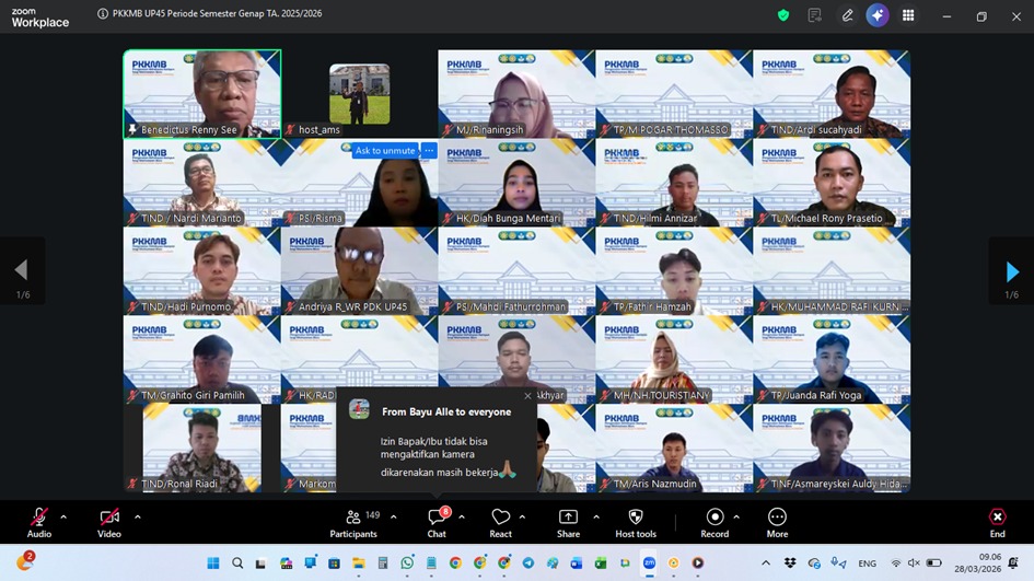 Pembukaan dan Pengarahan Mahasiswa Baru Program Kelas Karyawan Universitas Proklamasi 45 Semester Genap TA 2025/2026