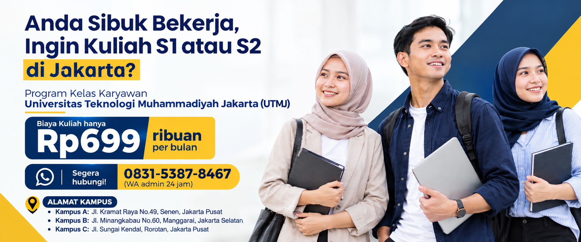 Universitas Teknologi Muhammadiyah Jakarta: Kuliah S1 S2 Kelas Karyawan